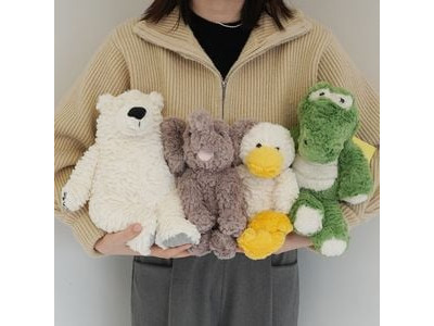북극곰 코끼리 오리 악어 애착 인형/4종 안고자는