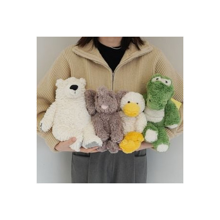 북극곰 코끼리 오리 악어 애착 인형/4종 안고자는