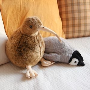 하찮은 펭귄 키위새 인형 2종/28cm 귀여운 동물 새