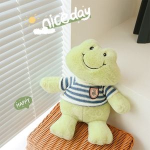 귀여운 개구리 스마일 애착 인형 동물 안고자는 쿠션