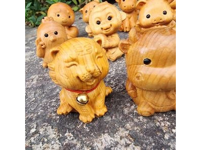 12지신 십이지 행운 부적 띠별 측백나무 장식인형