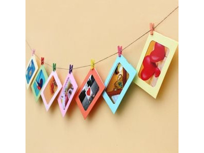 DIY 컬러 종이 포토 액자 가랜드 10P 세트 DD-11613