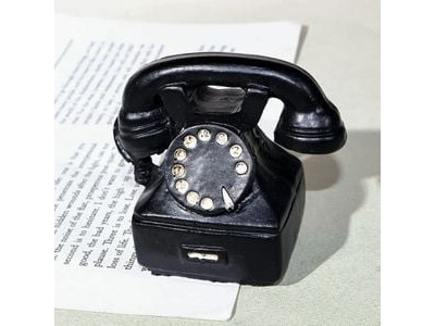 다이얼 전화기 미니어처 장식 6.5cmx3.5cmx6cm